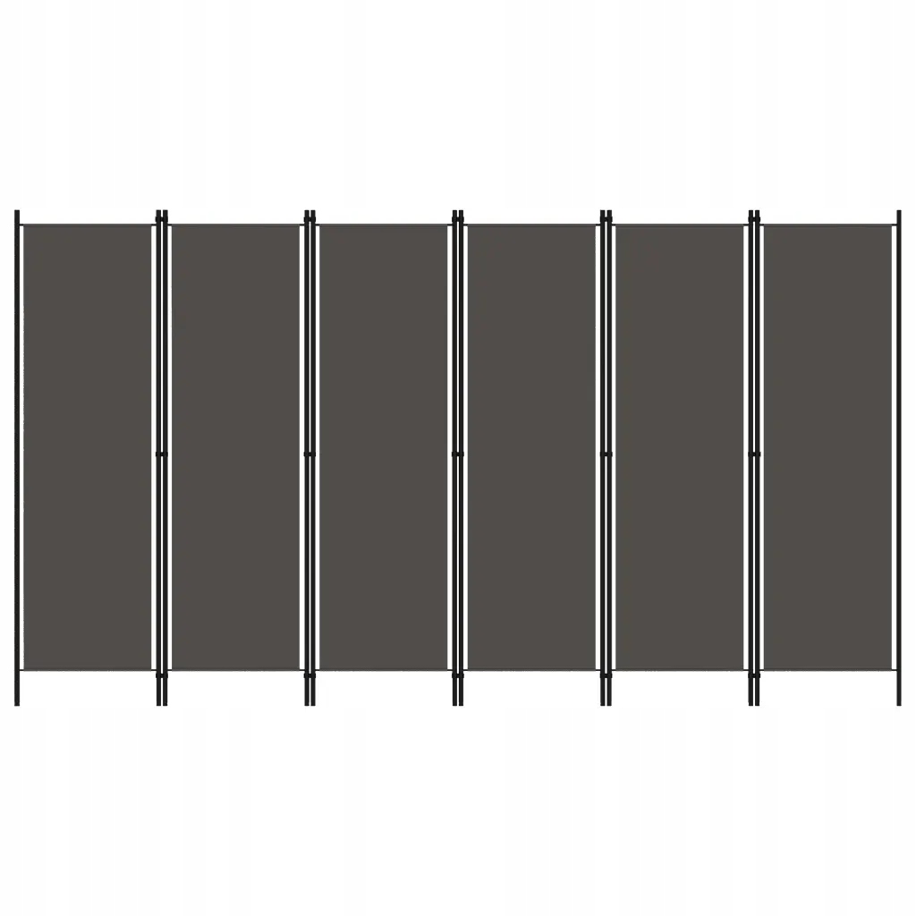 Parawan 6-panelowy, antracytowy, 300 x 180 cm