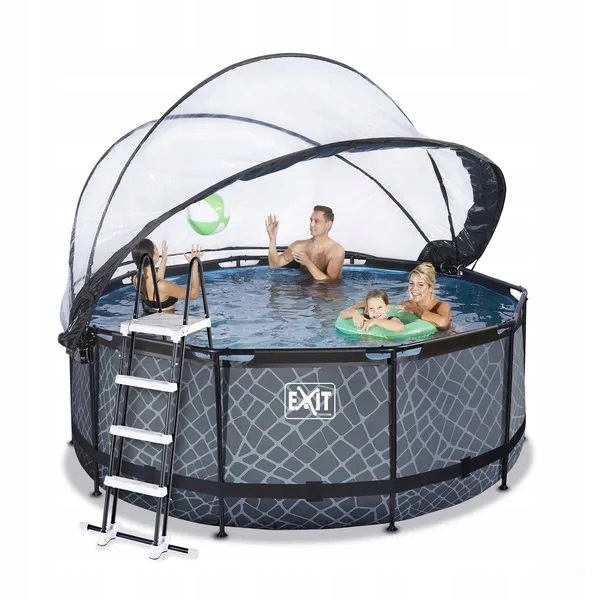 

Basen kąpielowy +stelaż 360x122 pompa 12V +kopuła!
