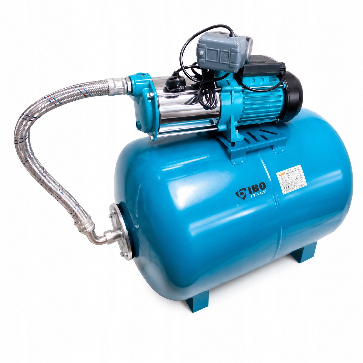 Hydrofor zestaw pompa Mhi 1300 pp110 zbiornik Ibo 80l pp3035 we374
