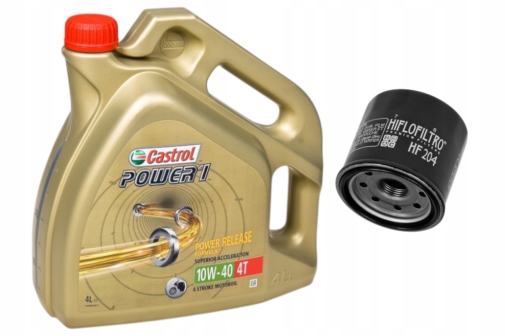 Servisný set, olejový filter Hiflofiltro HF204 motorový olej Castrol