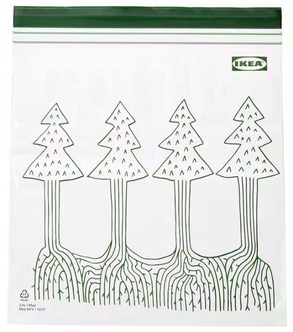 

Ikea Istad 25 szt 2,5L Worki Strunowe torebki ziel