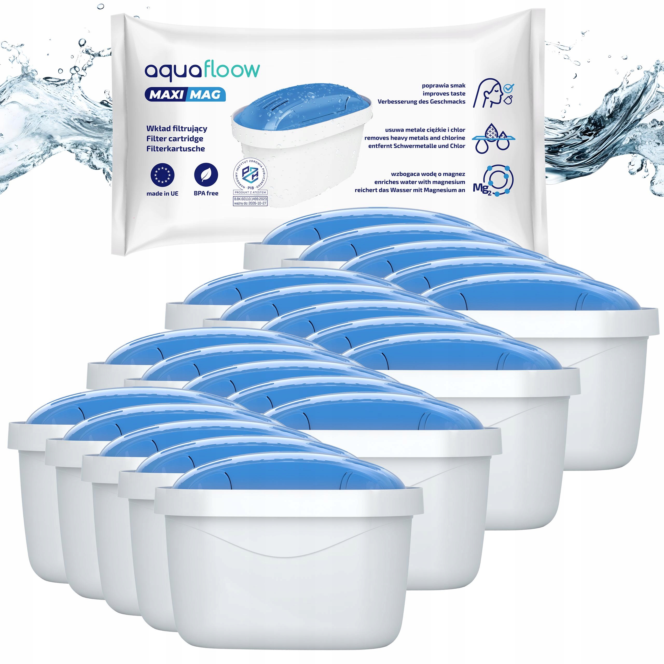 Hořčíkové vložky do džbánu Brita Dafi náhradní vodní filtr AquaFloow 20x