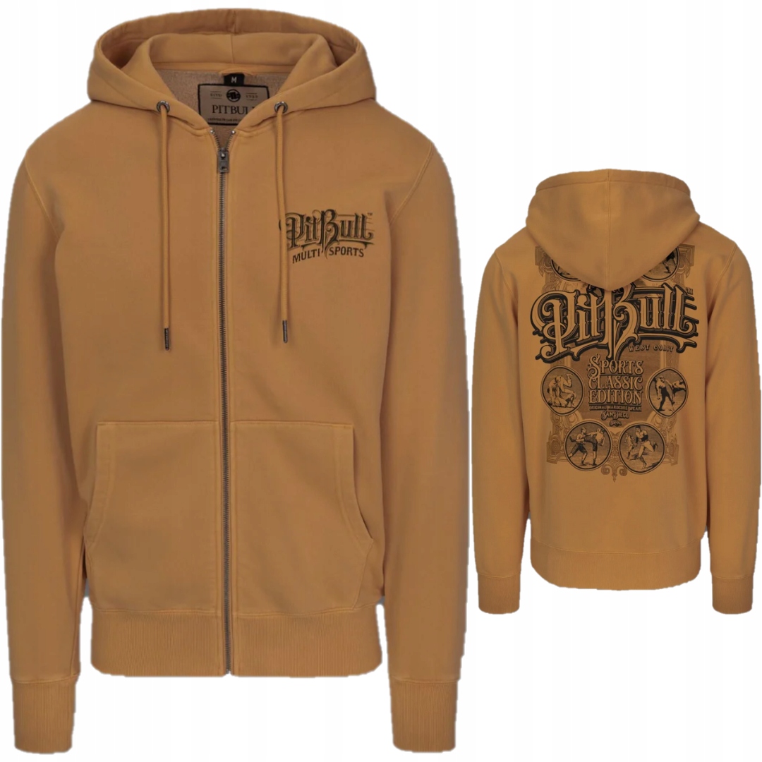 Pitbull West Coast Rozepínací Mikina S Kapucí Multisport Medová Žlutá M
