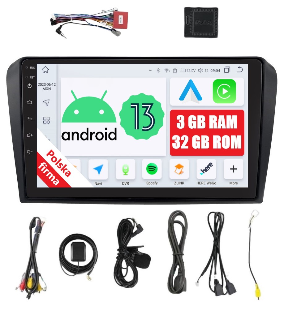 9" Qled Navigace Rádio 2DIN Android Mazda 3 A 1 Dsp 3/32 Gb Carplay