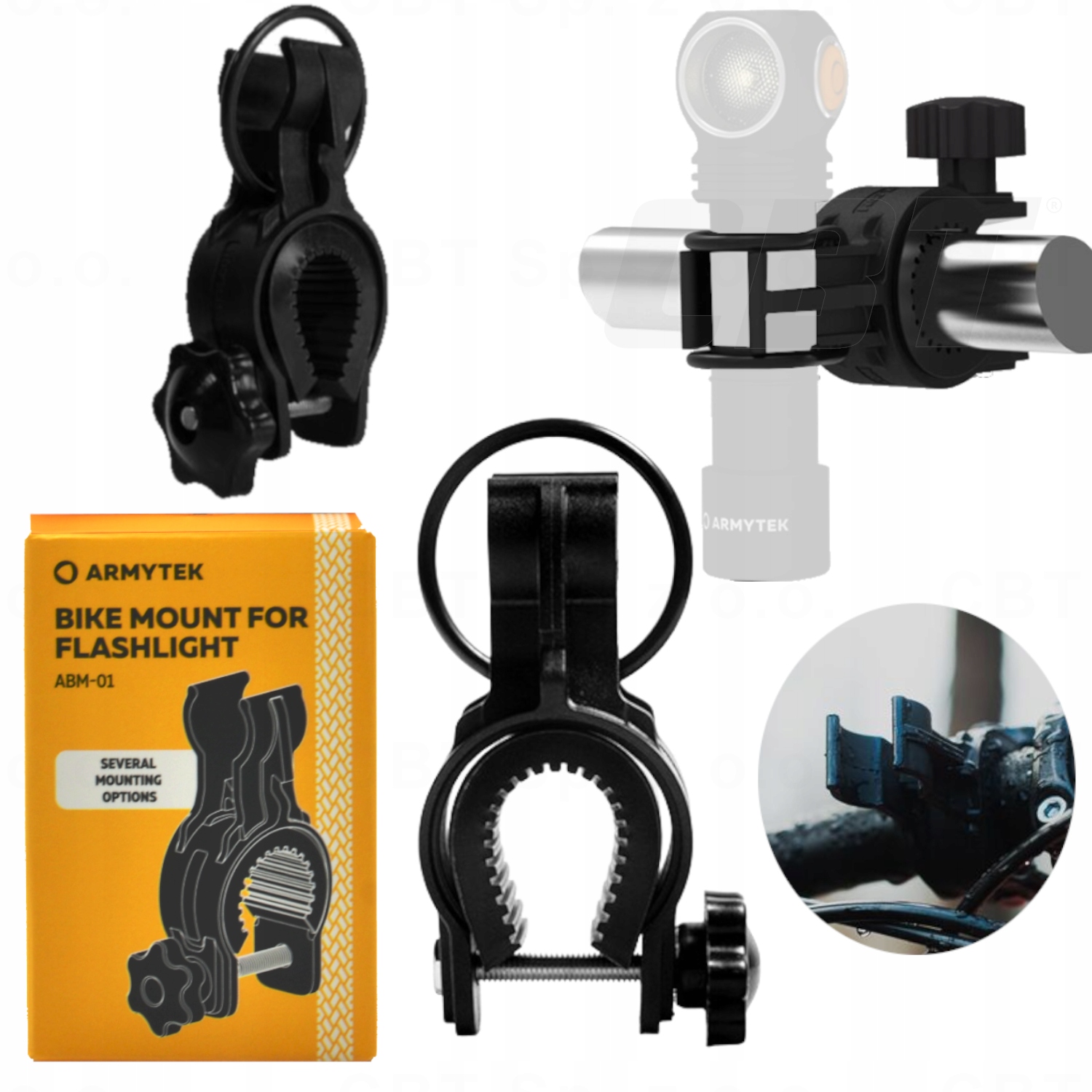Armytek UCHWYT ROWEROWY do Latarki ABM-01 MOCOWANIE DO ROWERU DLA LATAREK