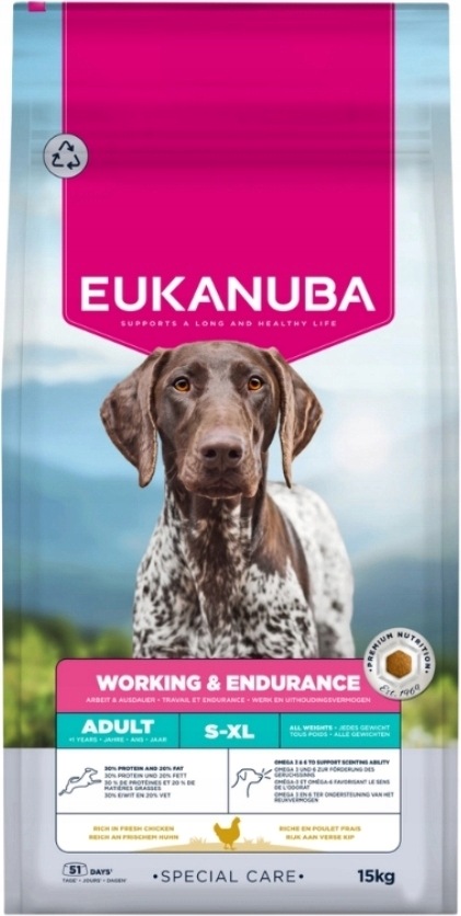 Suché krmivo pro psa Eukanuba Working & Endurance Kuře 15 kg