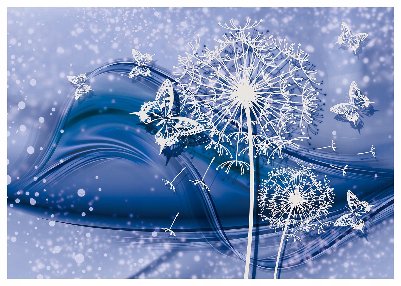 Fototapeta Dmychadla motýli jarní abstrakce světle modrá 250x175 lepidlo