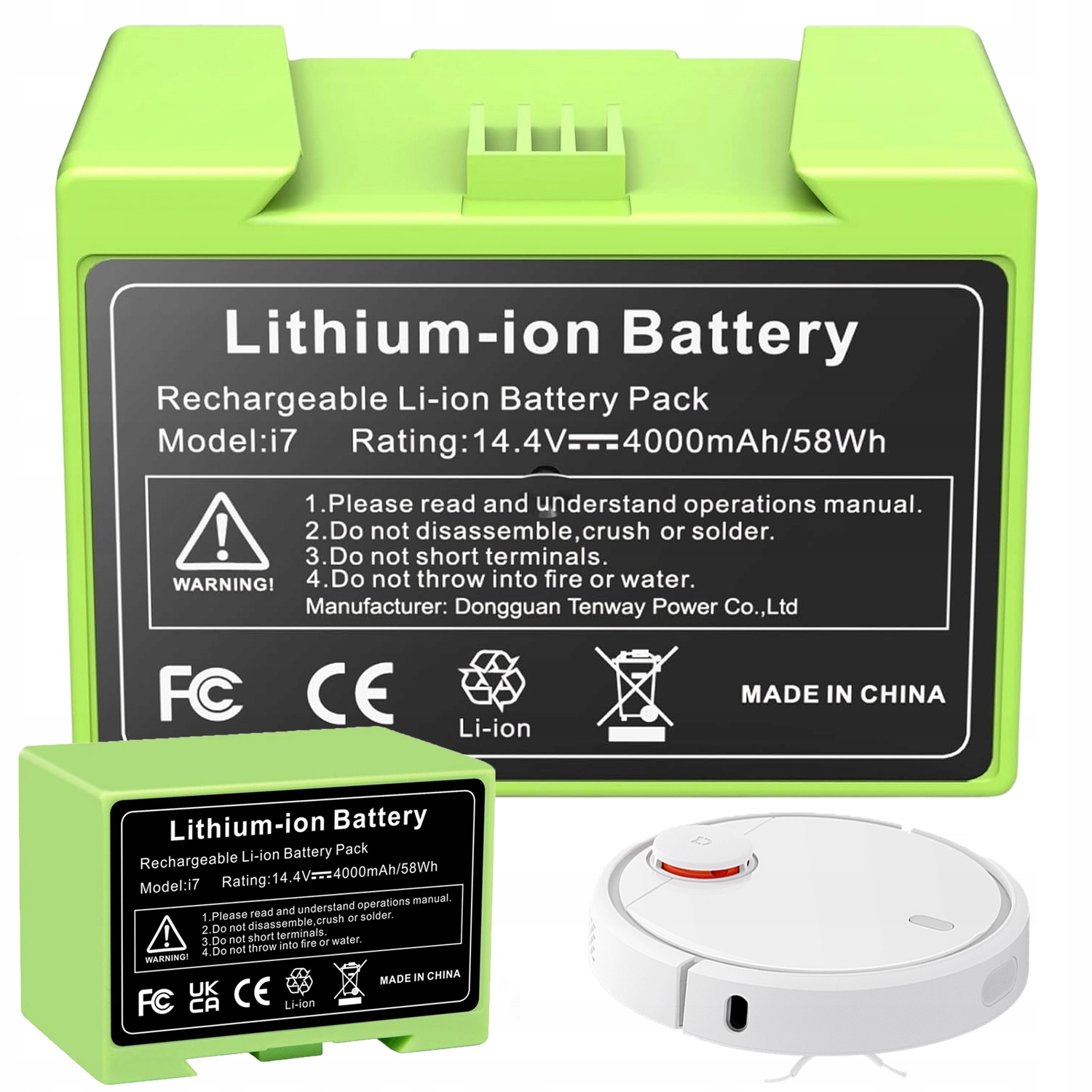Náhradní Baterie Pro Irobot Roomba I7 I7+ 14.4V 4000MAH Li-ion
