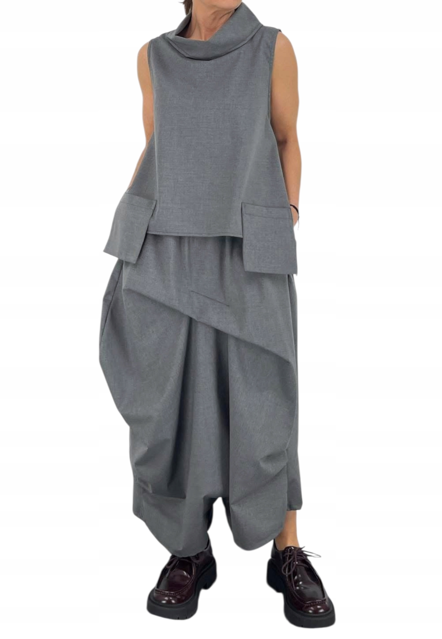 Wendy Trendy Spodnie z mocno obniżonym krokiem szary