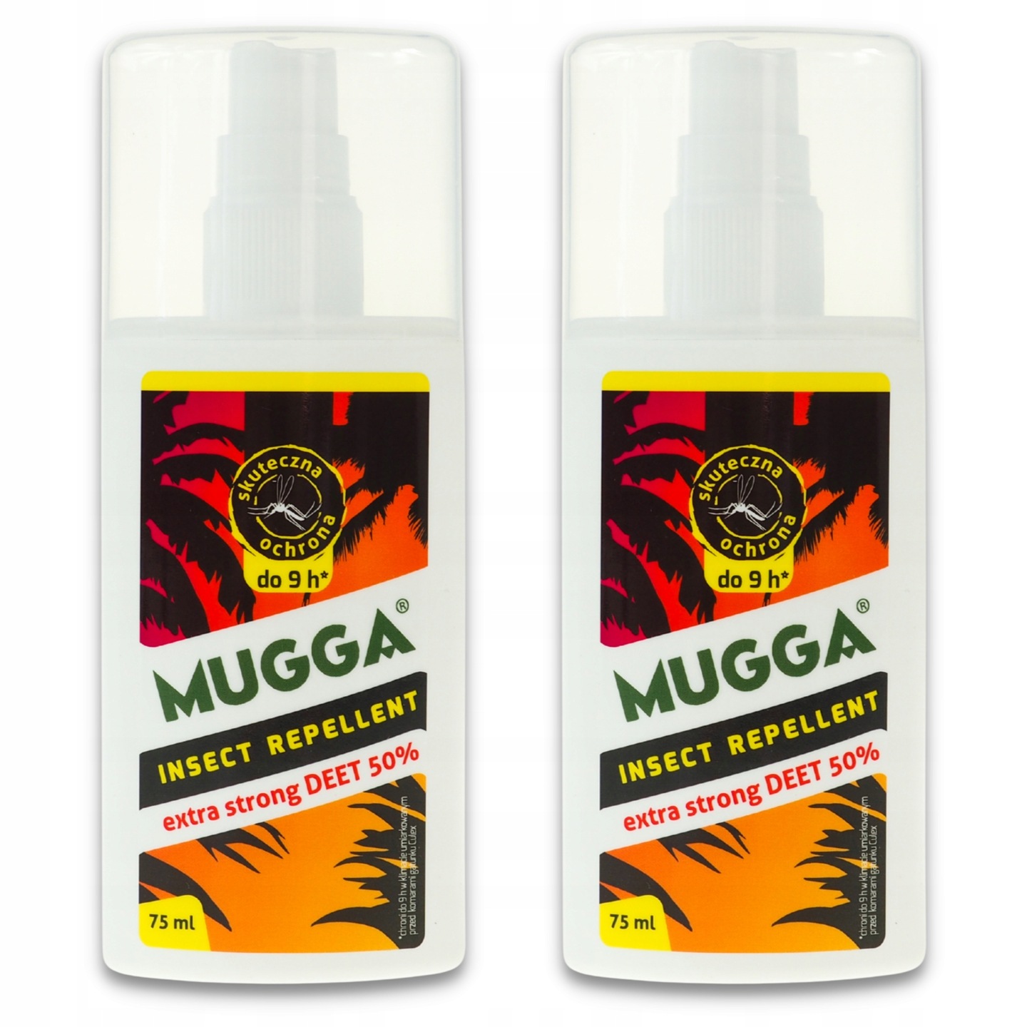 2x Mugga Strong Spray 50% Na Komary I Kleszcze Najmocniejszy Deet
