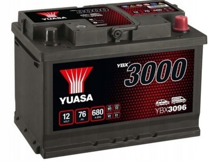 Akumulator Rozruchowy Yuasa YBX3096 12V 76Ah 680A P+ MEGA JAKOŚĆ!!!