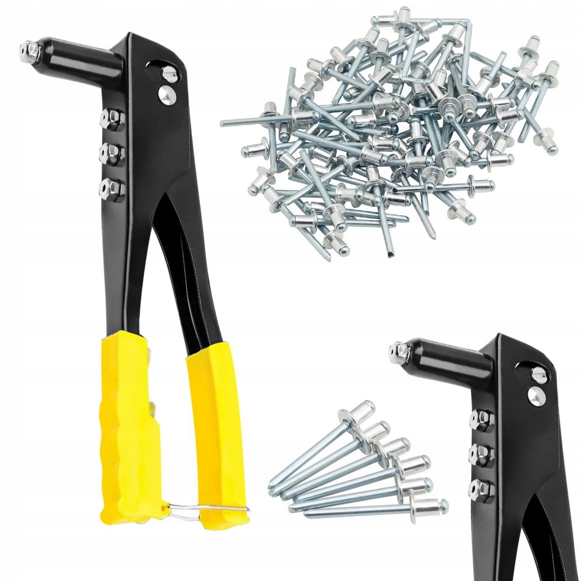 Nitownica Ręczna do Nitonakrętek Nitów Zestaw Nity 450 szt