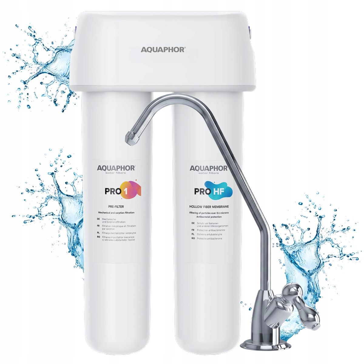 Kompaktowy filtr wody pod zlew Aquaphor Duo Pro Hf sorpcyjny filtr wody