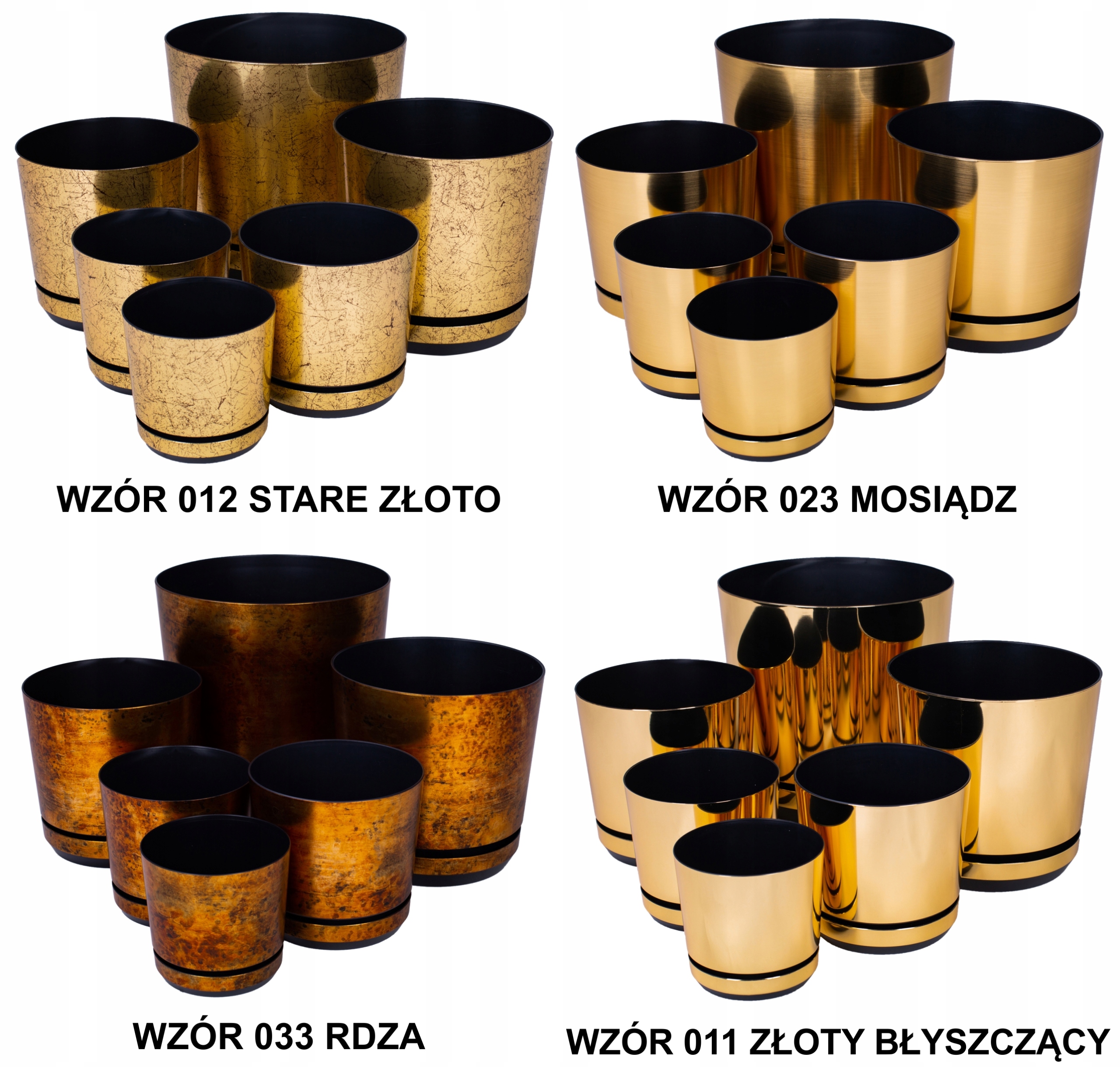 EFEKT pokryte rdzą złoto Rustykalny LOFT donica12 Średnica 12.6 cm