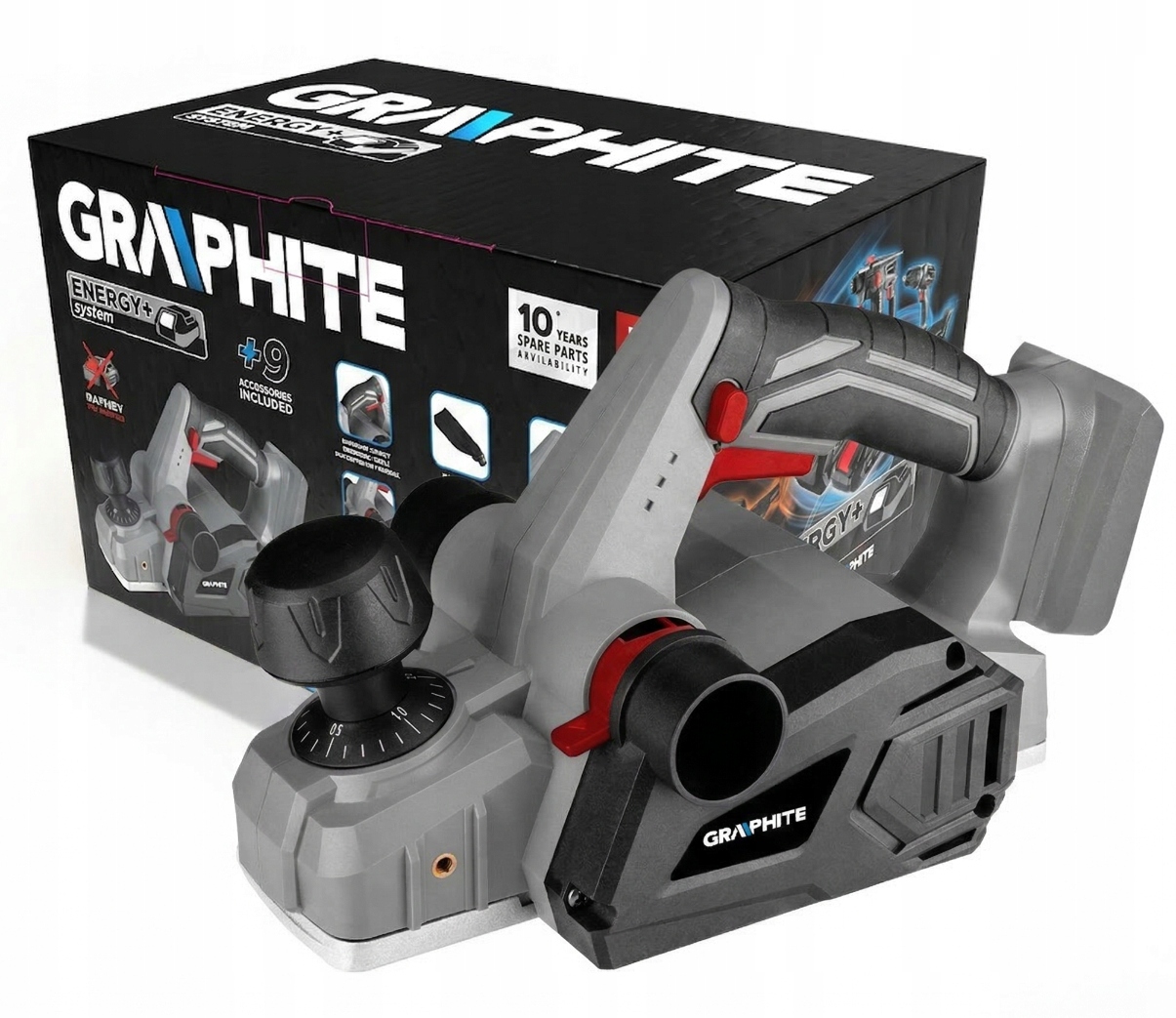 Akumulátorový hoblík Energy+ 18 V bez akumulátoru Graphite