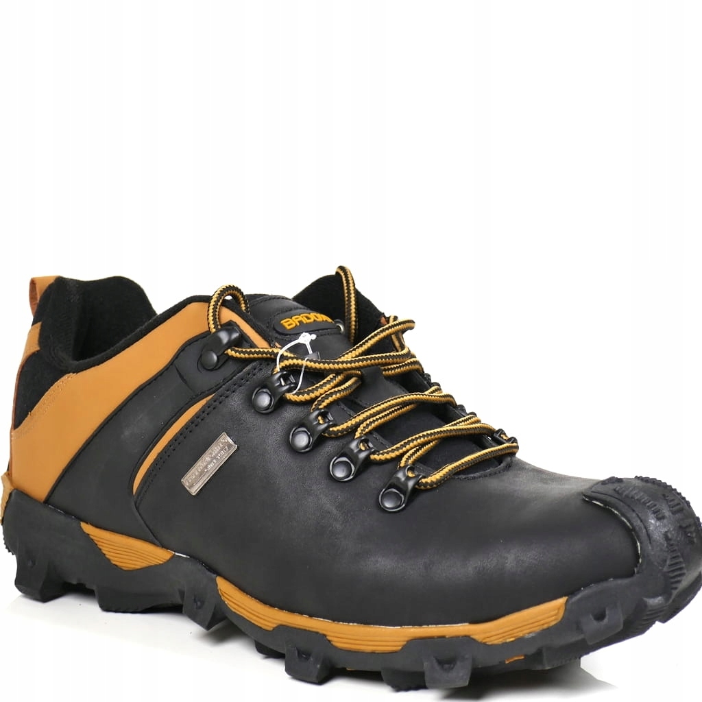 Černé Žluté Pánské Sportovní Trekové Polobotky Pro Každodenní Nošení, Silná Podrážka