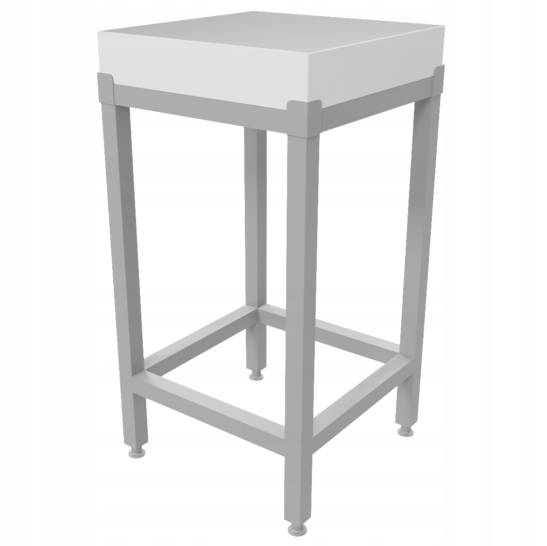 Nerezový masážní blok 50x50x80 O z polyetylenu, základna odolná vůči kyselinám