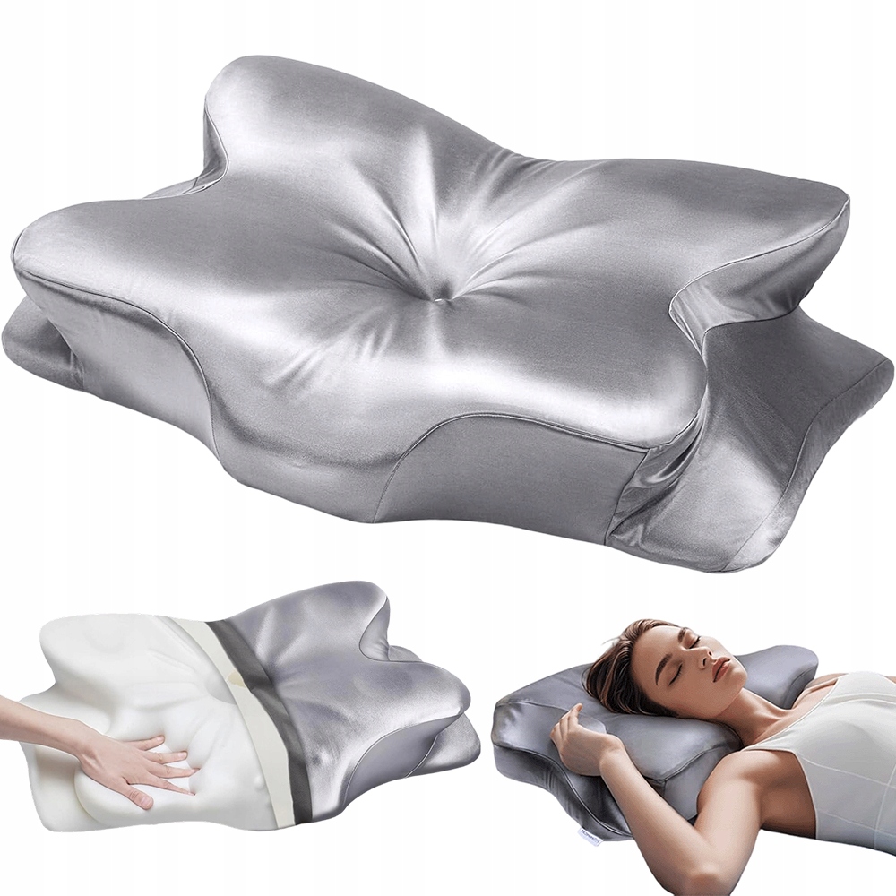 Poduszka Ortopedyczna Pod Głowę Do Spania Profilowana Memory Foam Na Boku
