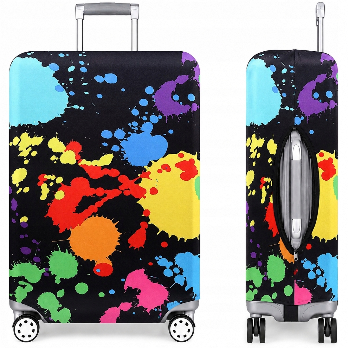 Pokrowiec Ochronny Kolorowy Na Walizkę Podróżną Etui Bagaż 70x50x30 Premium