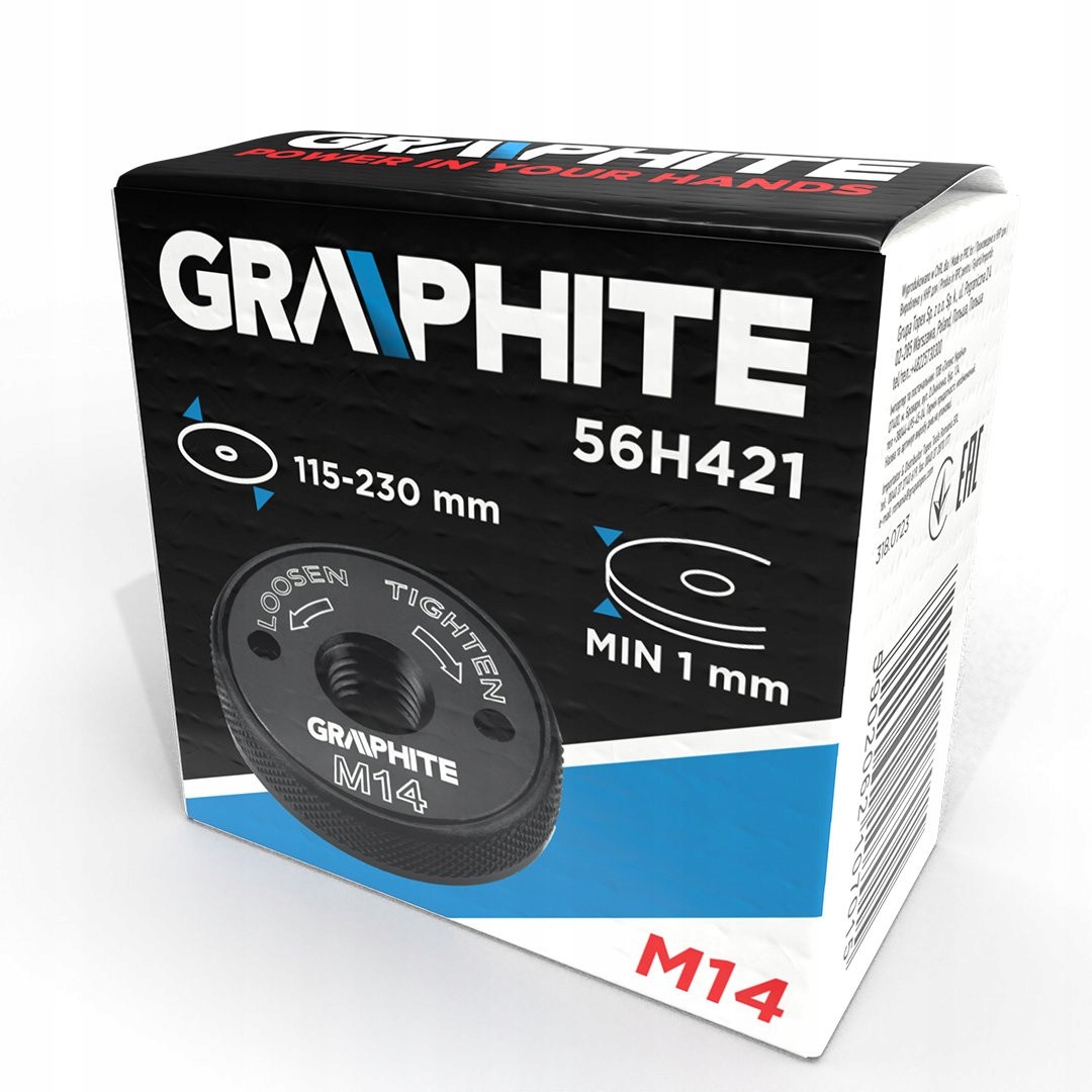 GRAPHITE NAKRĘTKA SZYBKOMOCUJĄCA SAMOZACISKOWA DO SZLIFIERKI KĄTOWEJ 56H421 Marka Graphite