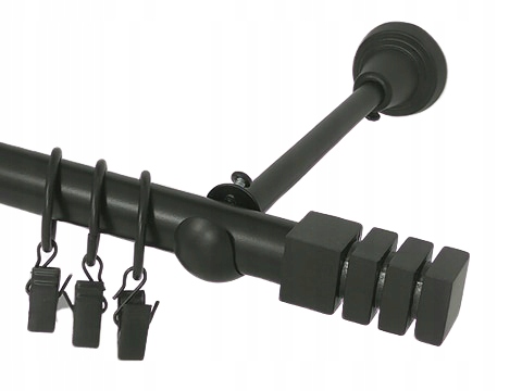 

Karnisz Pojedynczy Nowoczesny Czarny 19, 120 CM