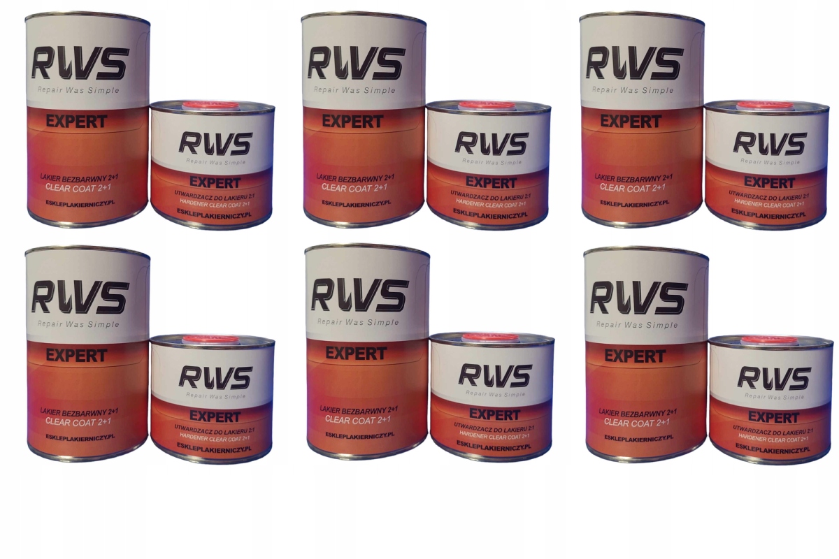 LAKIER BEZBARWNY RWS EXPERT CLEAR COAT 2:1 1500ml 5+1 9000ml