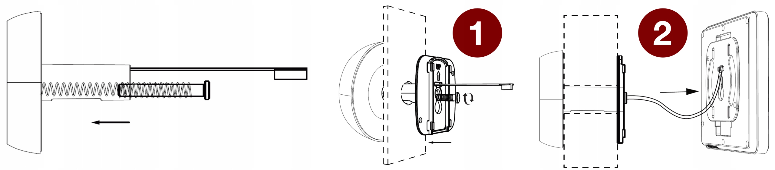 WIZJER LCD ZDJĘCIA DZWONEK JUDASZ CZUJNIK RUCHU HD Grubość drzwi 35-120 mm
