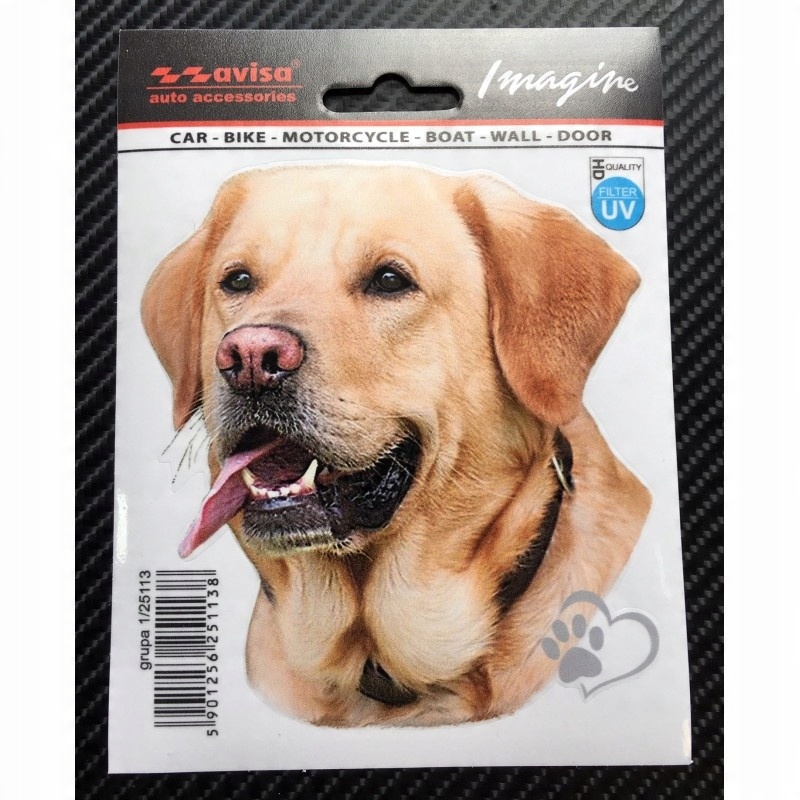 

Naklejka Pies Labrador Na Samochód Avisa Uv