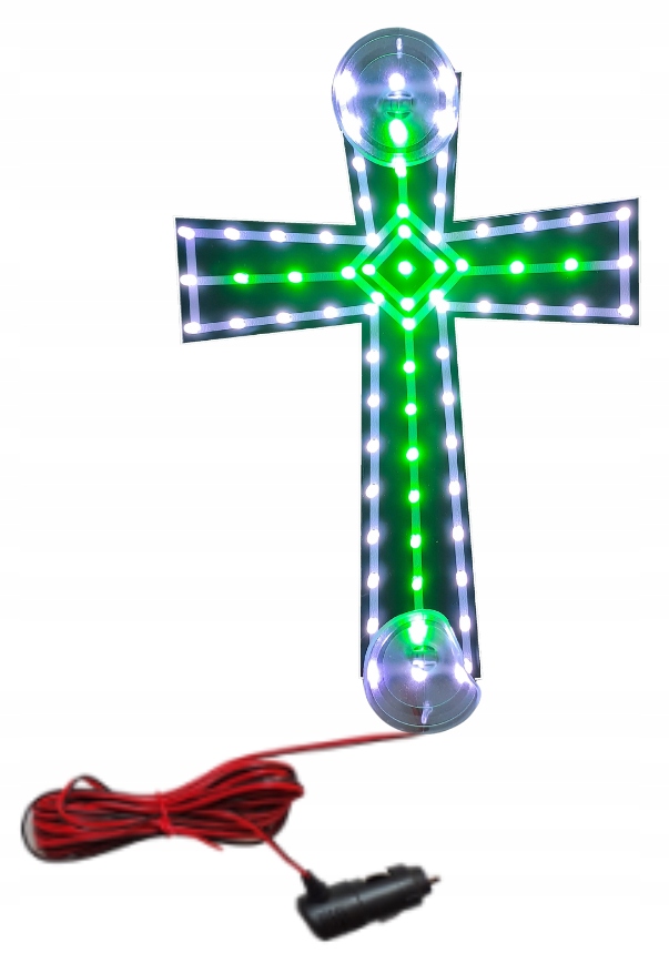 Led tabulka kříž Tir Bus bílo/zelená TLKR-66 napájení 12V