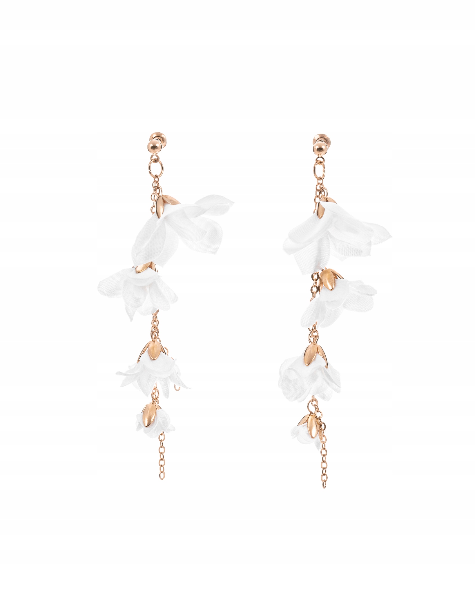 Kolczyki ślubne kwiaty AMARYLIS