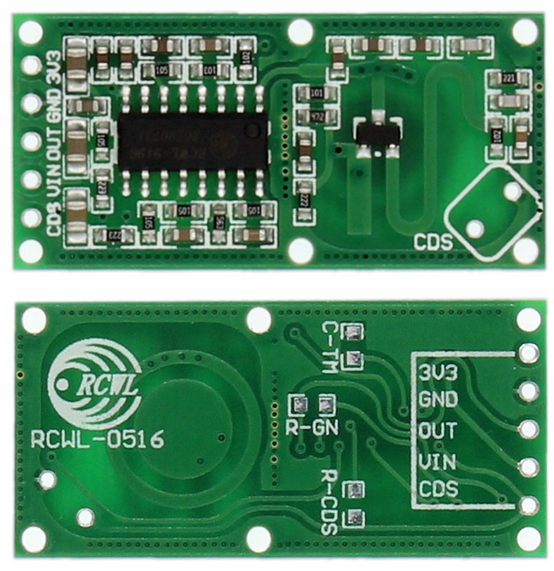 Radar Mikrofalowy Sensor Ruchu RCWL-0516 Arduino Kod producenta MOD-CZUJNIK RUCHU-RCWL-0516