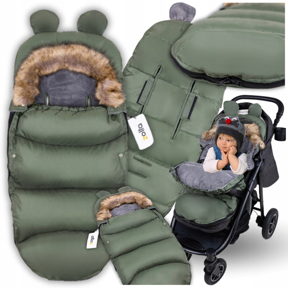 ŚPIWOREK ŚPIWÓR DLA DZIECKA DO WÓZKA FUTRO ZIMOWY CIEPŁY SANKI GONDOLA 5w1