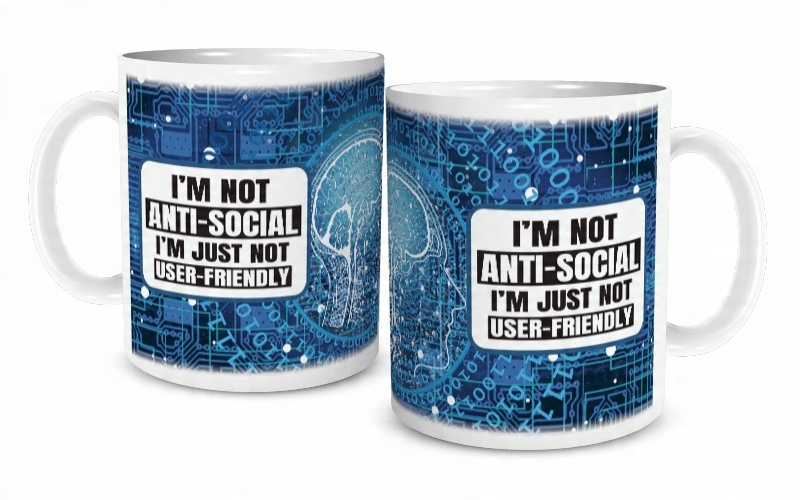 

Kubek Dla Informatyka I'M Not Anti-social