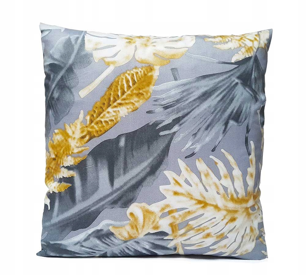 Poszewka na poduszkę Mikrofibra 50x50 LIŚCIE ZŁOTE