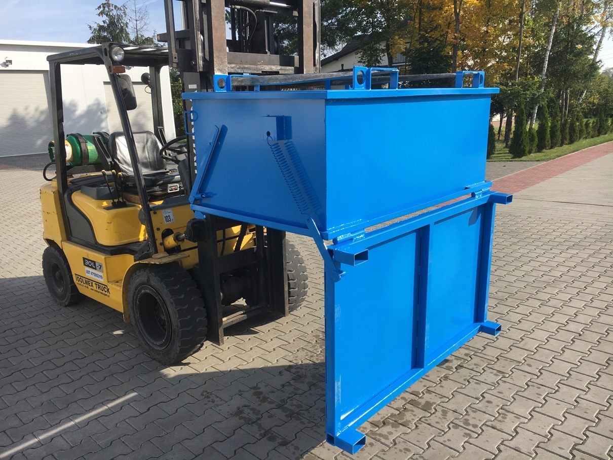 Pojemnik z otwieranym dnem PMDC 1400 L Wysokość produktu 137 cm