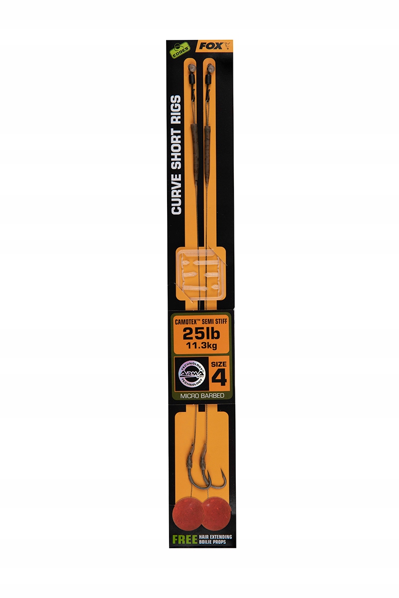 Fox Haki Karpiowe z Przyponem Curve Short nr 8 20lb 2szt Ostrożna Ryba