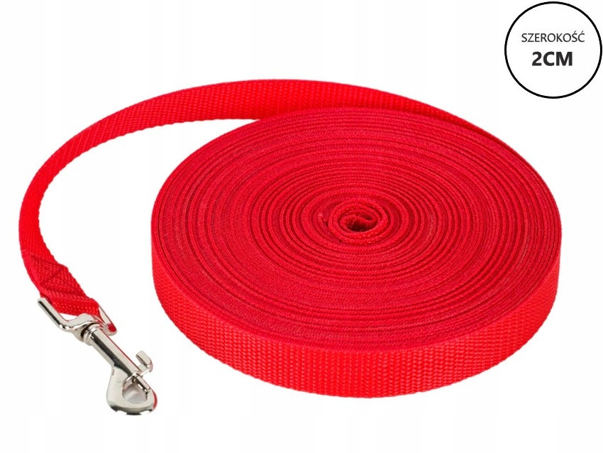 

Smycz Treningowa 2cm szkoleniowa Czerwona |40m