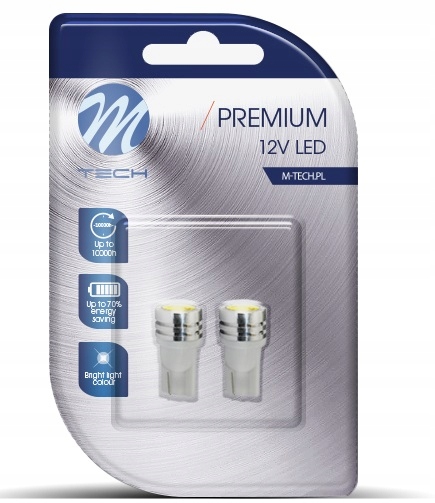 

2x Żarówka W5W T10 HiPower 0,5W Biała 5000K LB014w