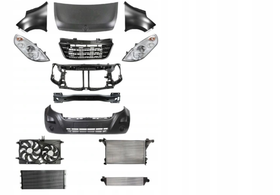 Renault Master 2010-2014 Przód zderzak maska