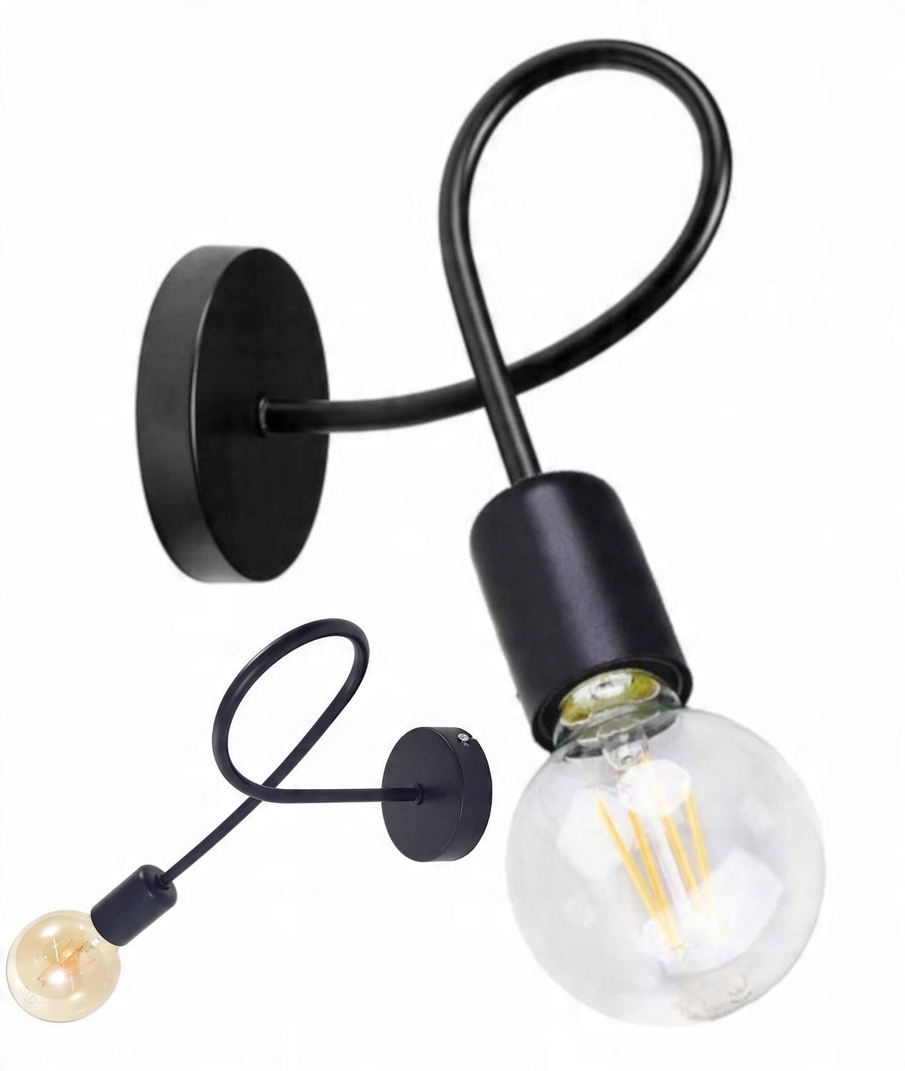 

Lampa Wisząca Sufitowa Zawijana Loft 1xE27