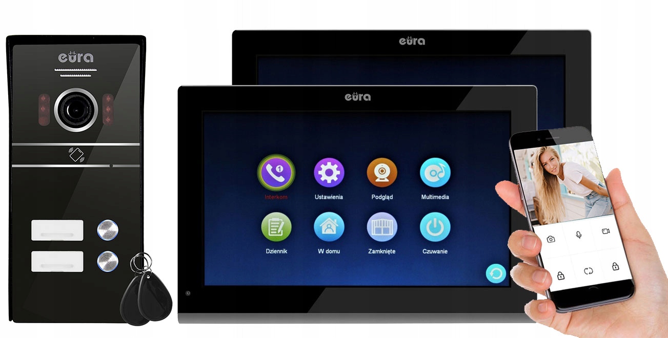 WIDEODOMOFON 2 dwurodzinny WiFi BRELOK Full HD