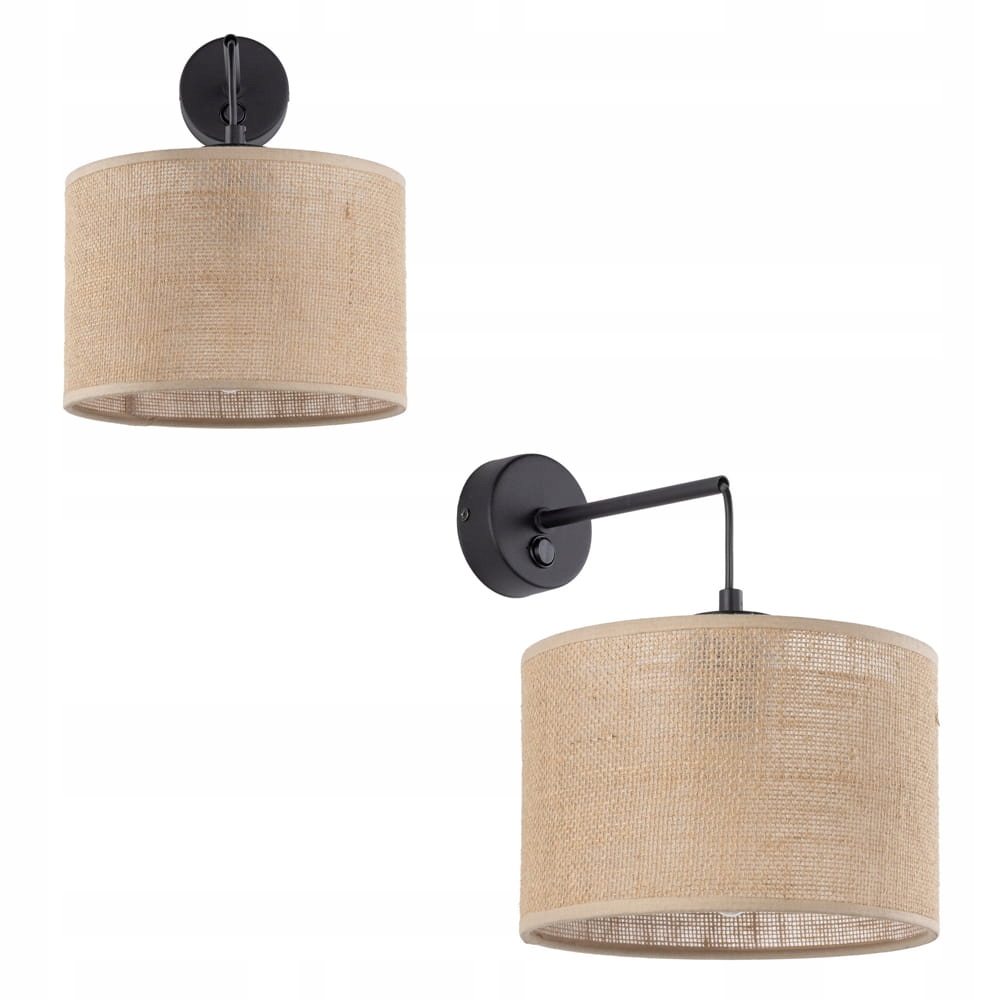 Nástěnné svítidlo moderní styl Juta barva Černá-Juta 6858 Tk Lighting