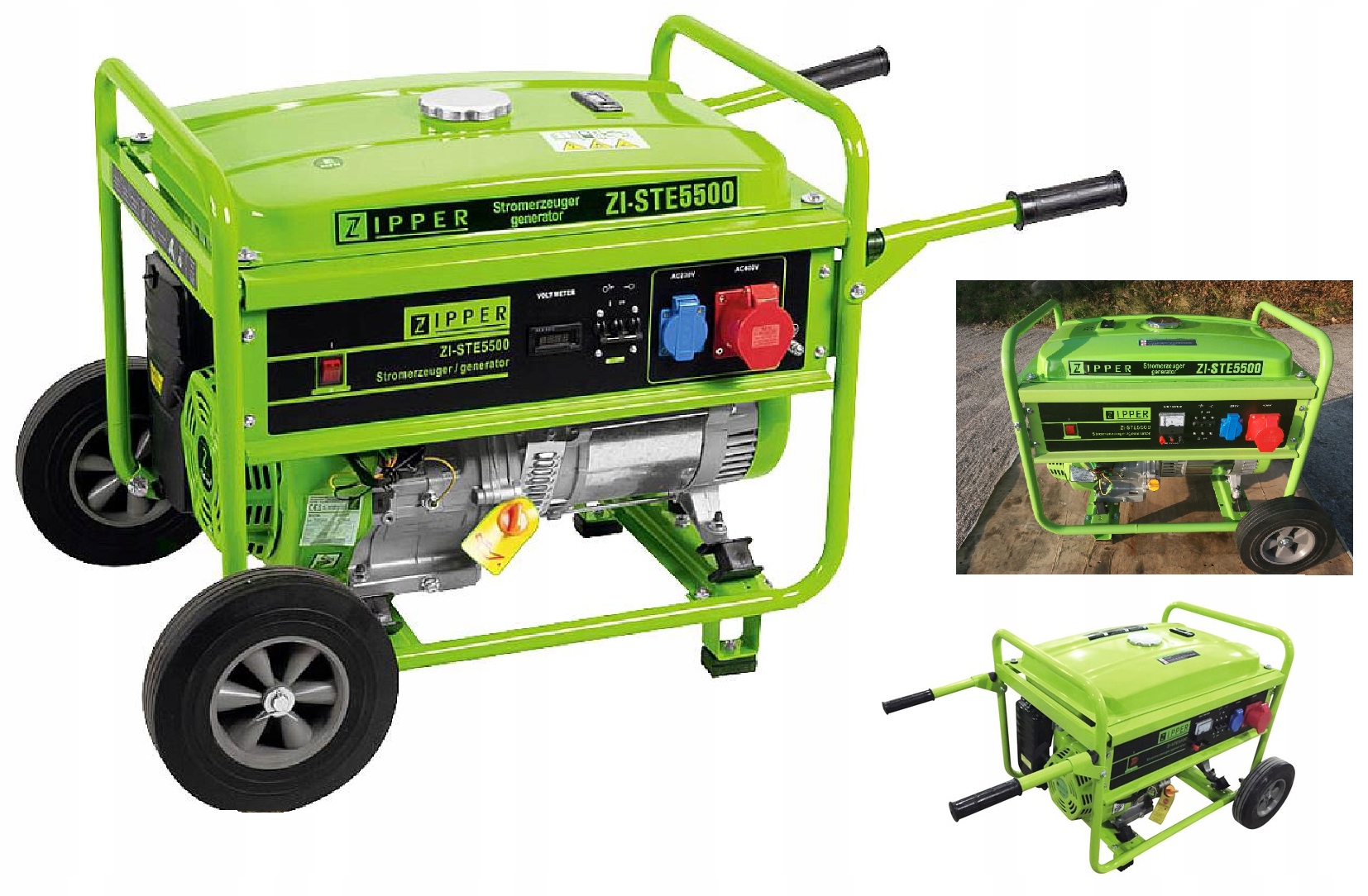 

Mocny Agregat prądotwórczy Zipper 5500W 400V Siła