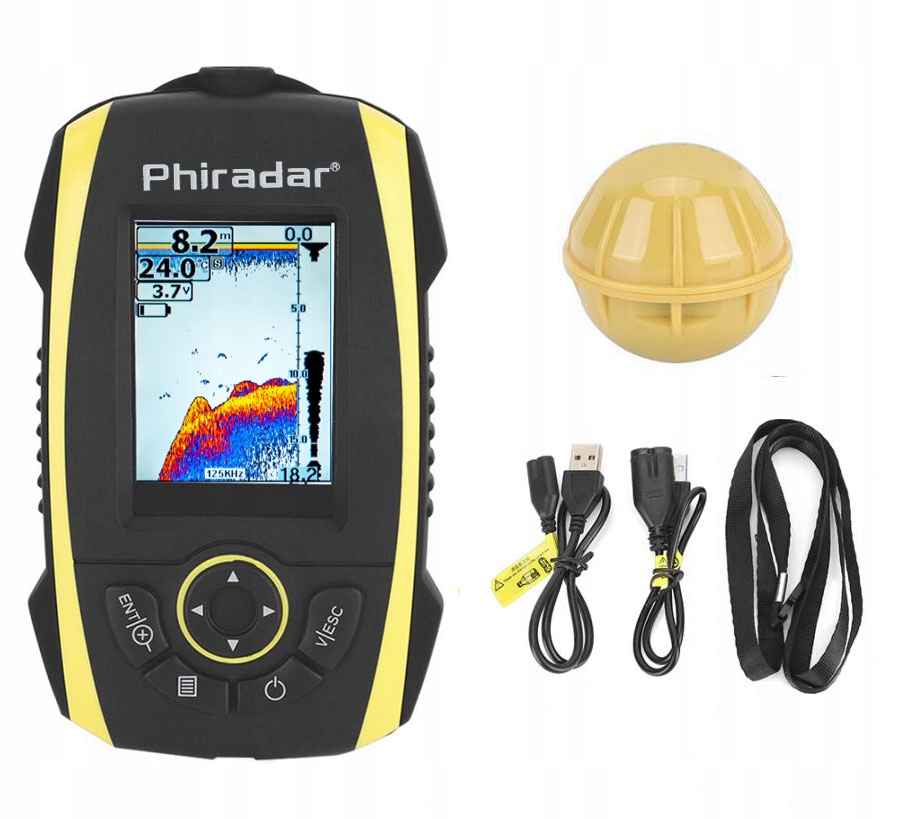 Echosonda Wędkarska Sonar FF288W Kolorowy Wyraźny Ekran Polskie Menu