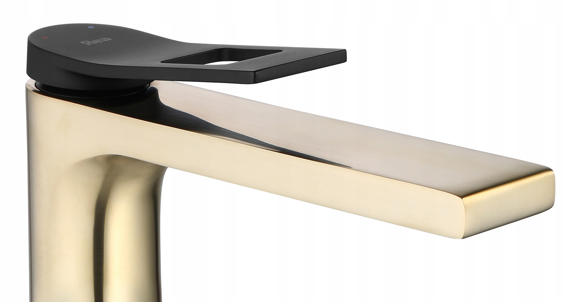 Bateria umywalkowa SOUL Niska Gold Mat Black REA Kolor złoty