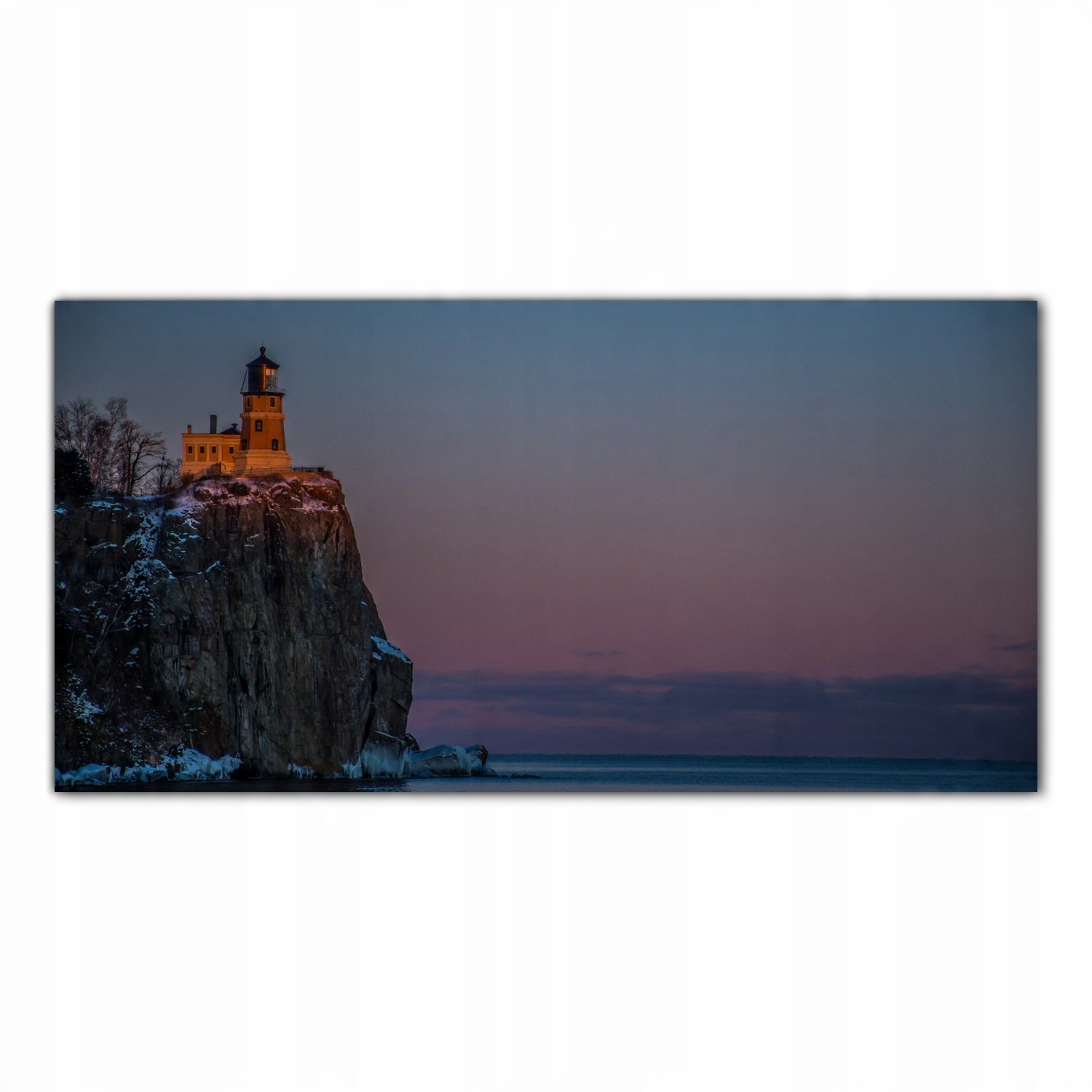

Obraz na szkle Foto Latarnia Morska Zima 100x50