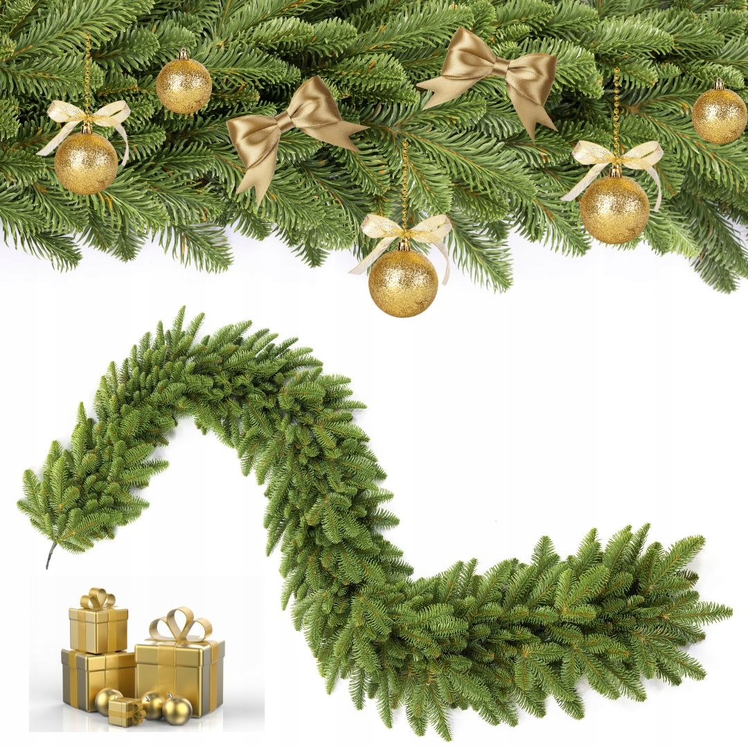Girlanda Jedle Světlá zeleň 100% Pe 200 cm Dlouhá hustá vánoční ozdoba
