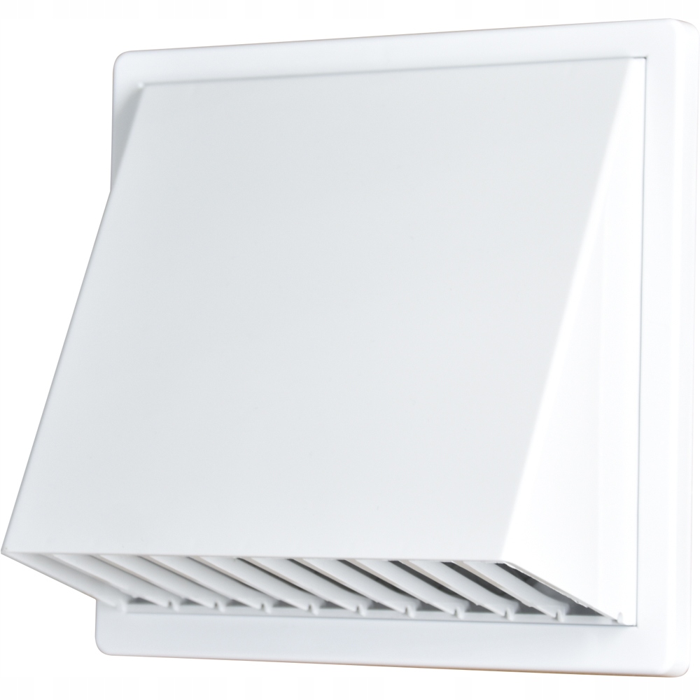 WYRZUTNIA OSŁONA WYWIEWNA KRATKA Z OKAPEM I ZAWOREM ZWROTNYM Fi 100 BIAŁA