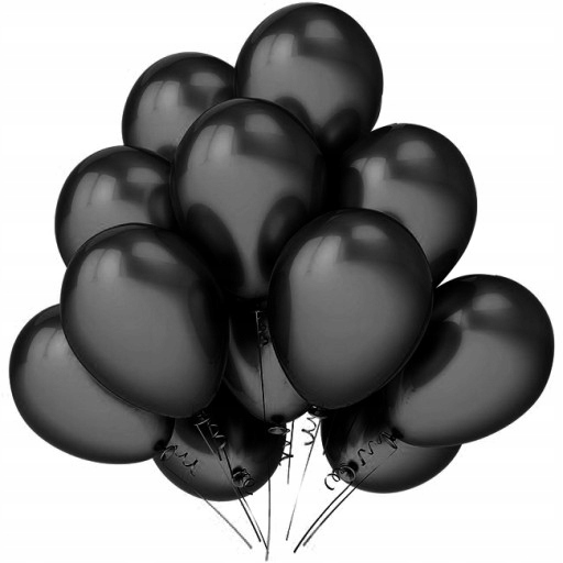 

Balony Czarne Metaliczne 12szt Halloween Urodziny