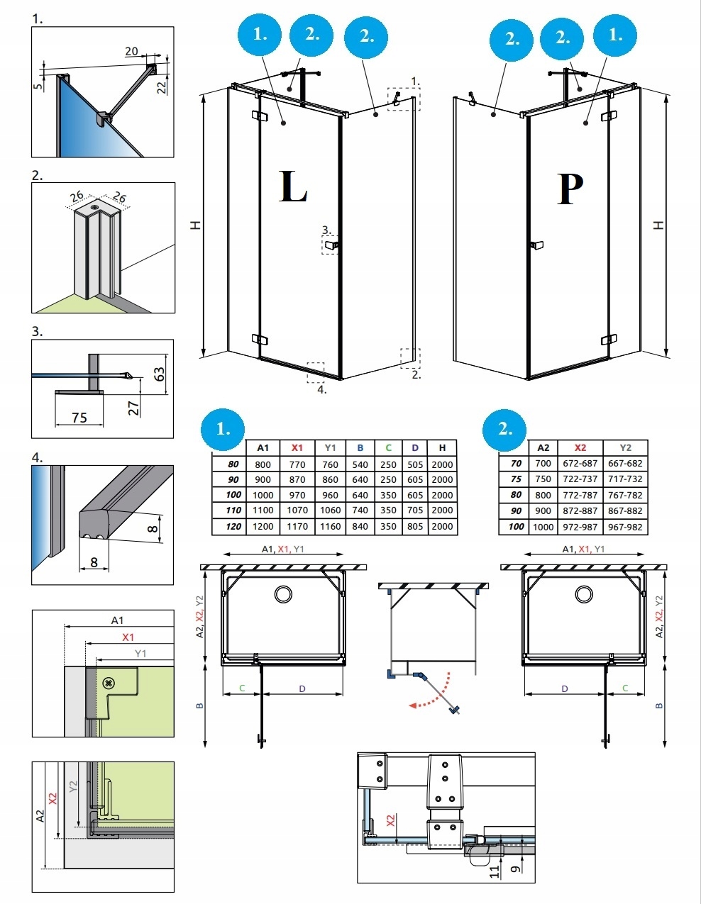 Kabina Fuenta KDJ+S 120x90x200 Chrom RADAWAY Marka Radaway
